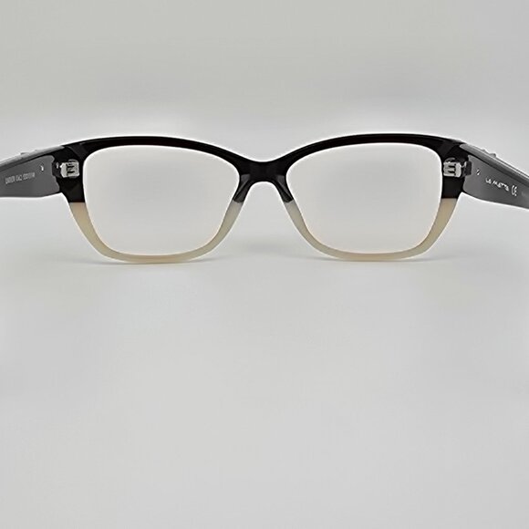 La Matta LM3138 Col. 2 Leopard White Rhinestone Cat Eye Eyeglasses Frame Italy - Picture 4 of 12